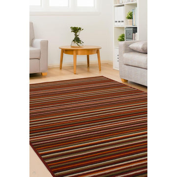 Maestro Fine Stripe Red Rug-Melrose-Rug Love - The Most Loved Rug Store